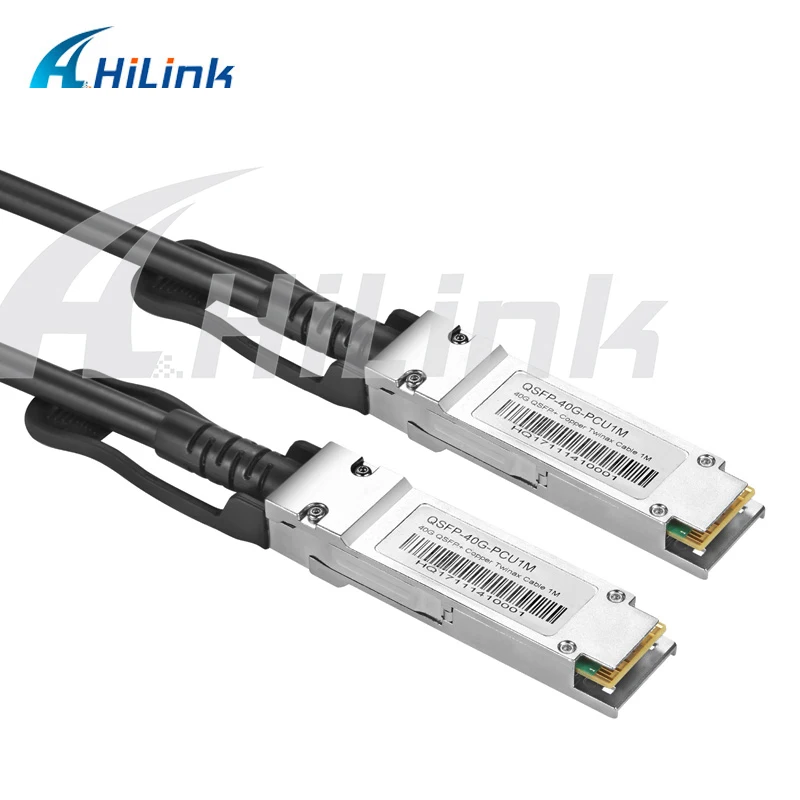 Кабель Hilinktech 40G QSFP длиной 1 м фоторазрядный 30AWG кабель прямого прикрепления из