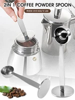 coffee scoop creative 2 in 1 stainless steel coffee spoon coffee tamper for measuring grinding coffee beans standing soop