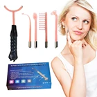 Oveliness Портативный высокочастотное устройство фиолетовый луч машина для лица акне уход за кожей лица Массажер SPA-электролечение Стекло трубки инструмент