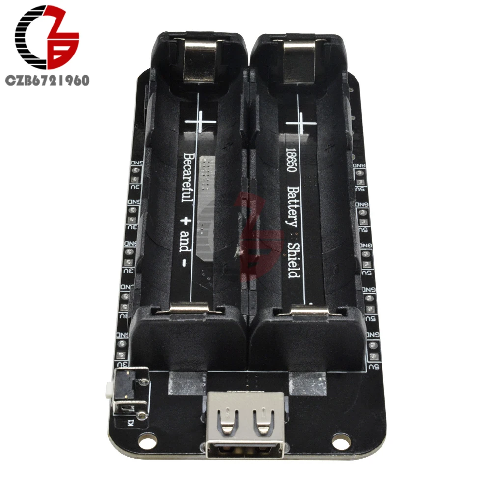2X18650 литиевая Защита аккумулятора V8 USB 3V 5V литий-ионная батарея зарядное устройство плата мобильный Банк питания Модуль расширения для Arduino ESP8266