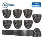 Камера видеонаблюдения Movols H.265, инфракрасная камера безопасности, 8 каналов, 2 Мп, 1080 пикселей, POE, NVR, 8 шт.