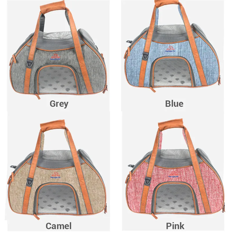 Дорожная сумка для маленьких собак складная дышащая переноска животных цвет