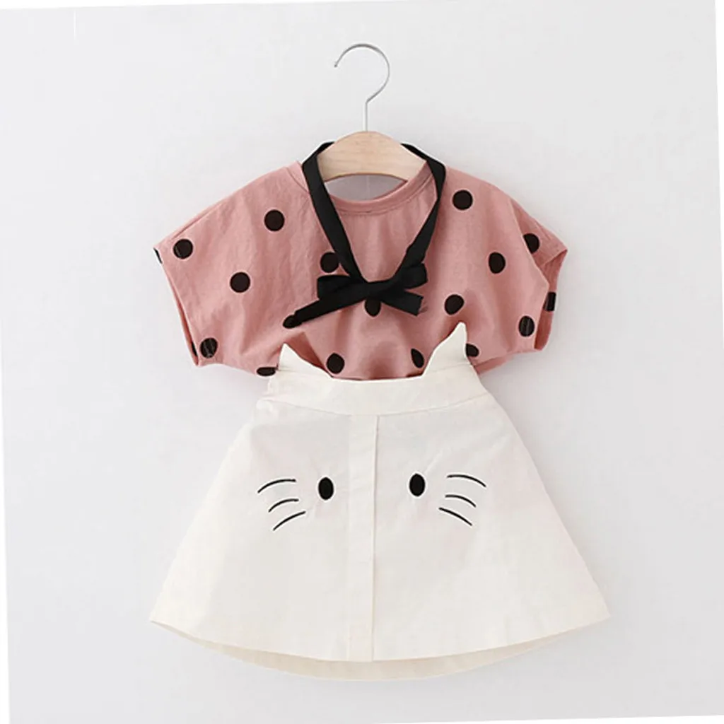 Для маленьких девочек комплект одежды принцессы из 2 предметов с принтом в