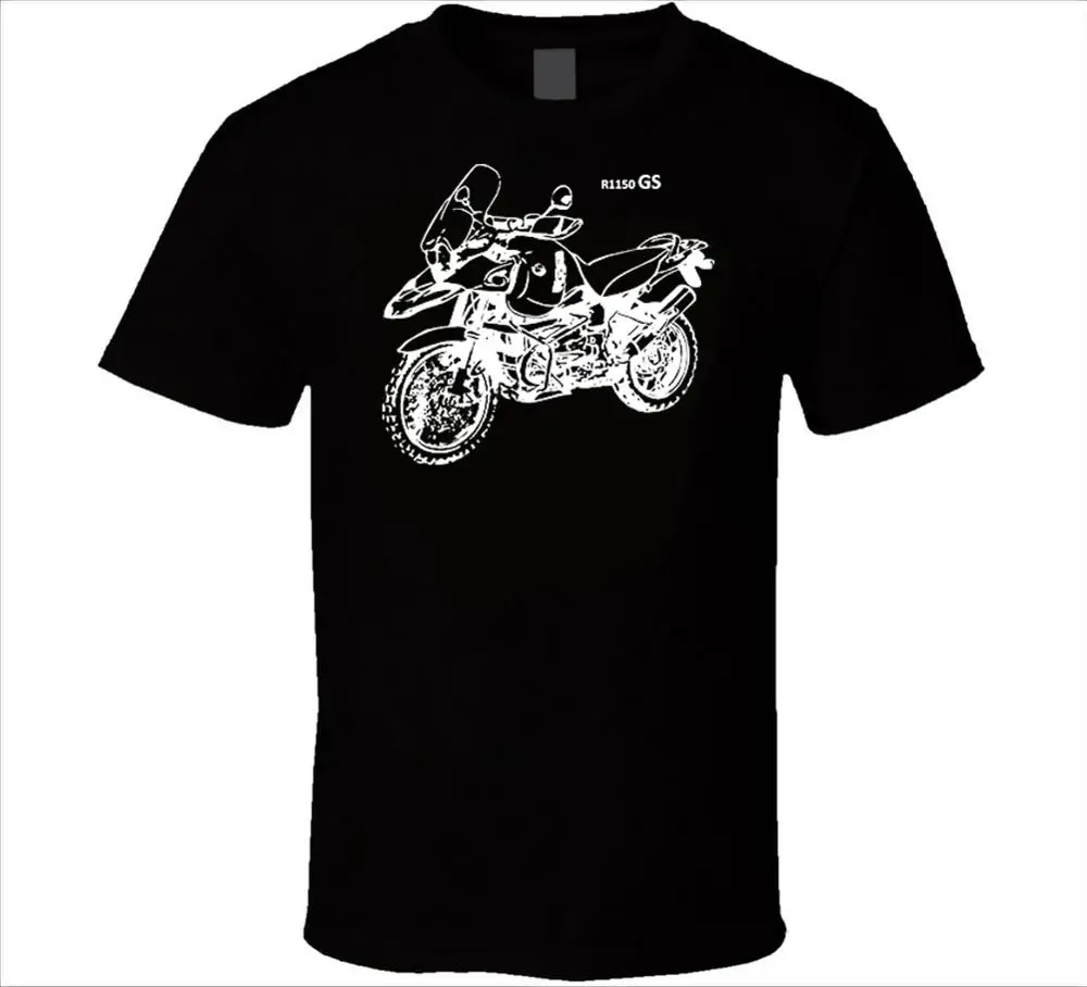 Модная футболка R 1150GS mit Grafik R 1150 GS Motorcycyle Rally R1150GS Motorrad Fahrer, футболка - Цвет: Черный