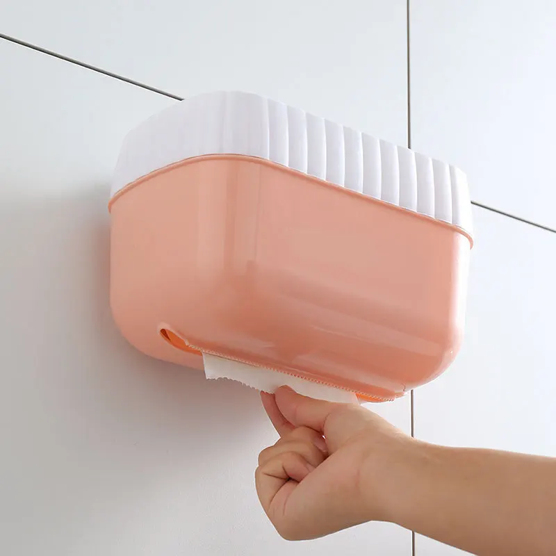 

Nordic Style Simple Non-punching Multifunctional Household Toilet Tissue Box Wall-mounted Waterproof Tissue Storage Box