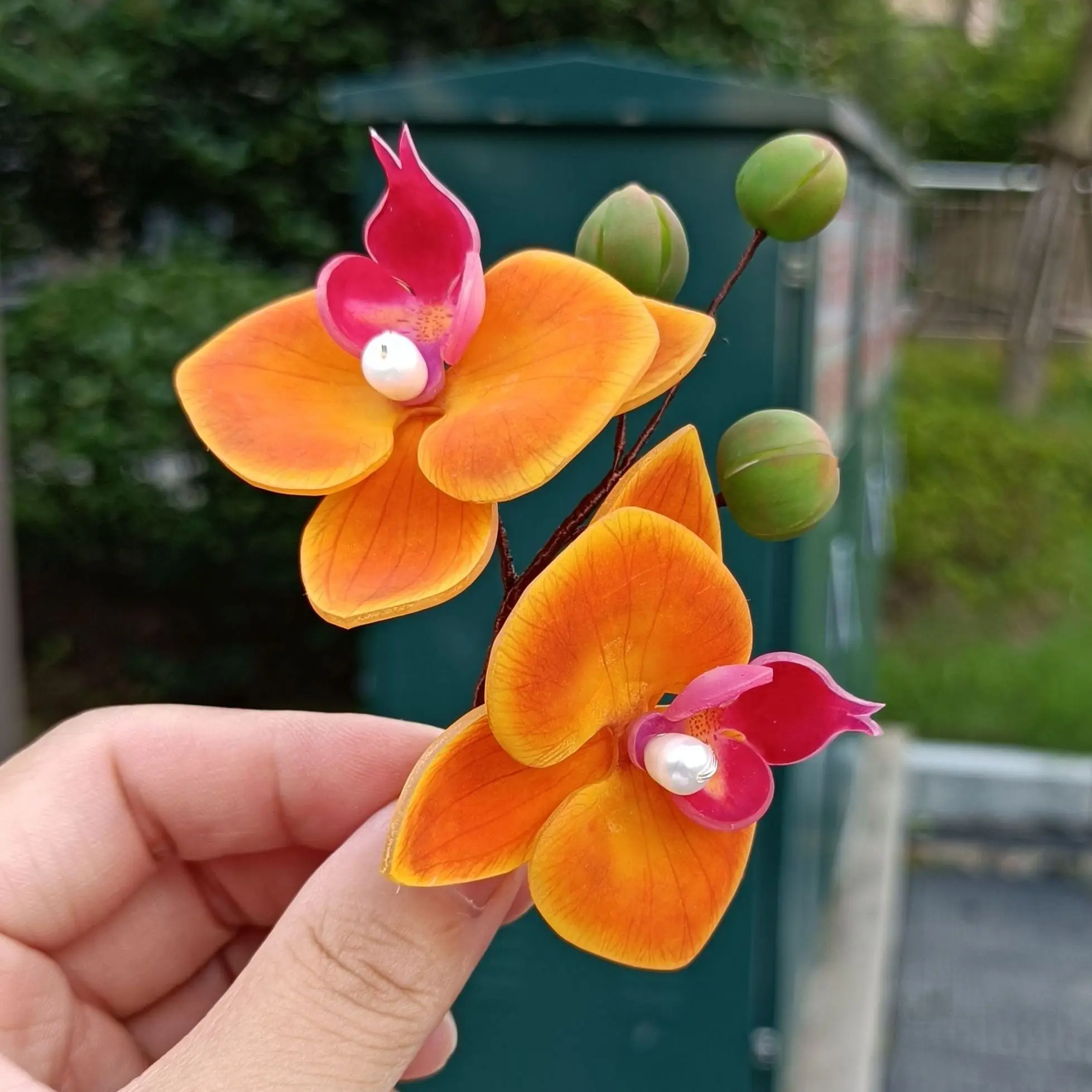 Свадебные головные уборы для невесты LALAVARA из смолы Орхидея фаленопсис китайские