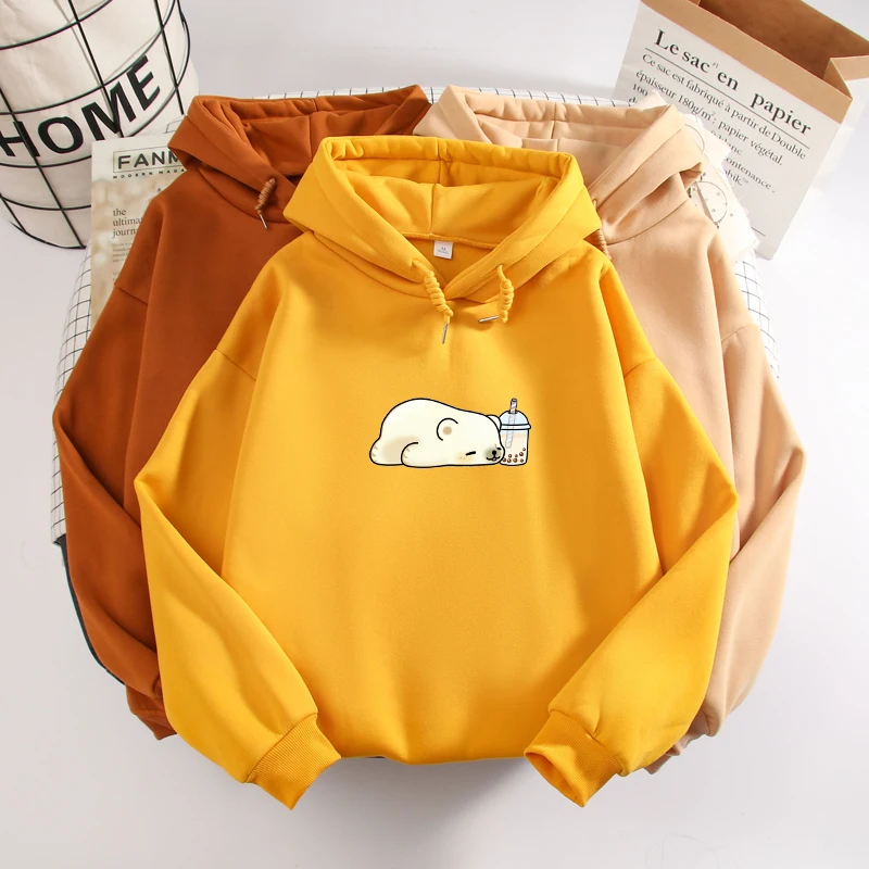 

Kawaii Bear Sweatshirt Harajuku Oversized Streetwear Basic Goth Clothes Women Punk Gothic Vintage Casual Pullover Korean Hoodie