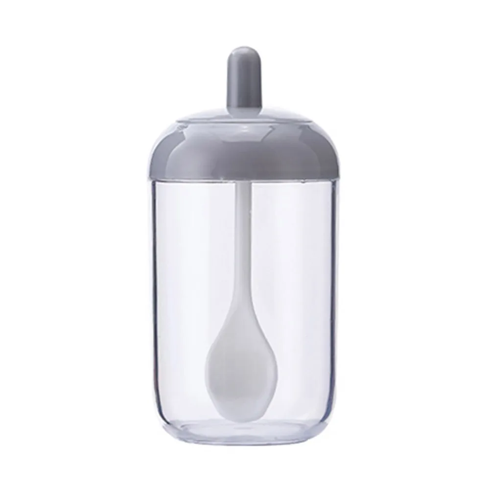 

Simple New Product Kitchen Round Seasoning Jar With Spoon Seasoning Bottle Pepper Seasoning Box Household Salt Shaker Grinding