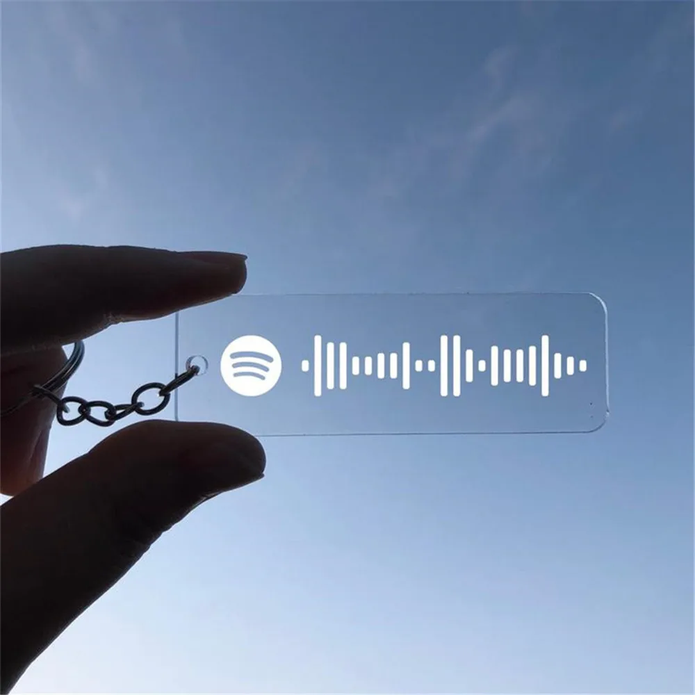 Пользовательские Музыка Spotify сканирование брелок с кодом для женщин мужчин