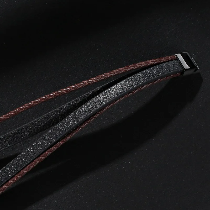 Обувь в стиле панк для мужчин ювелирные изделия черный/коричневый плетеный