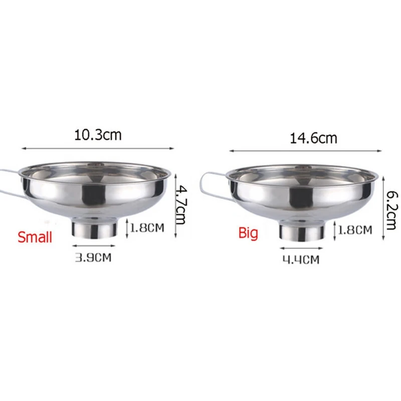 Маленькая/Большая широкая Воронка FAROOT с ручкой из нержавеющей стали консервные