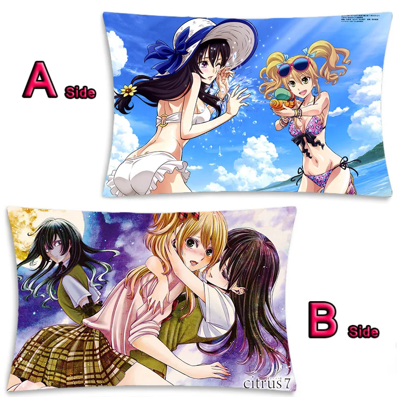 Аниме цитрусовые Aihara Yuzu Aihara Mei милый Dakimakura длинная подушка для объятий чехол кровать подушка Pilow крышка 2WAY 35x55 см