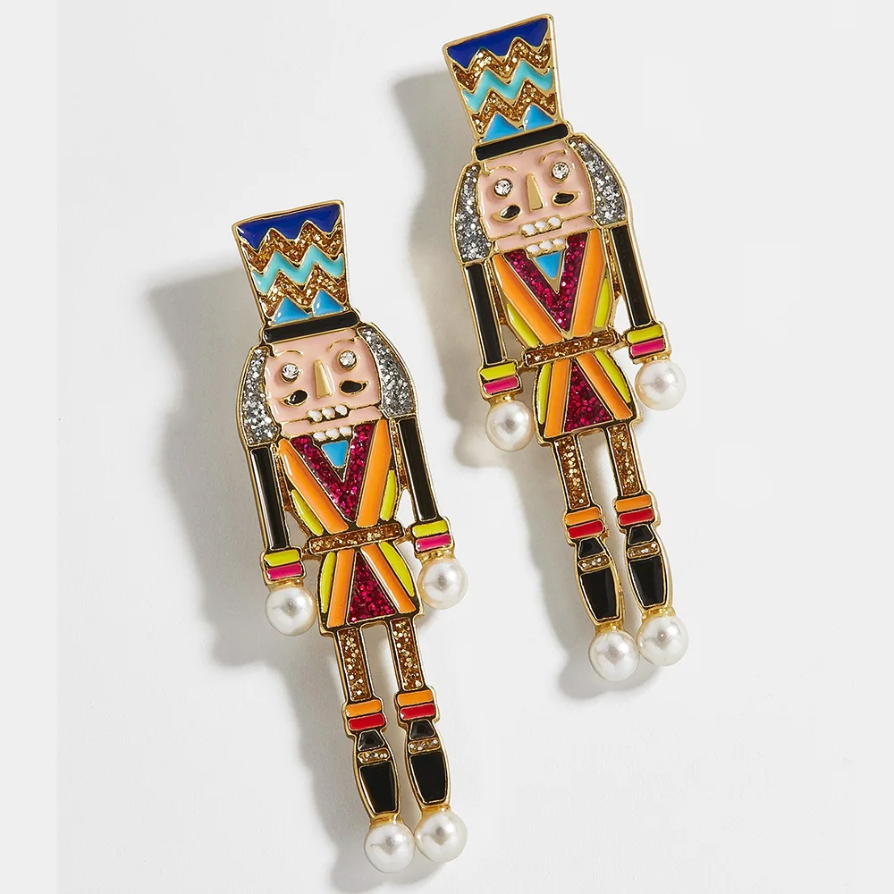 Miwens Bauble Bar, уникальные висячие серьги с бусинами, рудолф, женские серьги ручной работы, украшенные бисером, снеговик, массивные серьги, ювелирные изделия - Окраска металла: 20