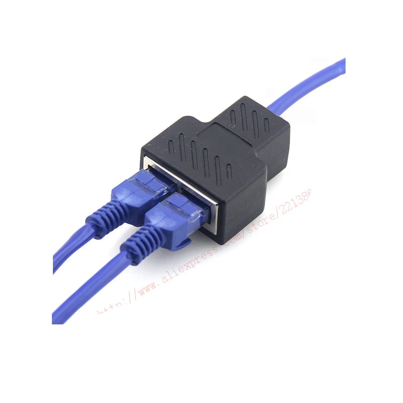 2Pcs Female to two 8P Network Rj45 Adapter 8Pin Ethernet Extension Connector RJ45 one split | Обустройство дома