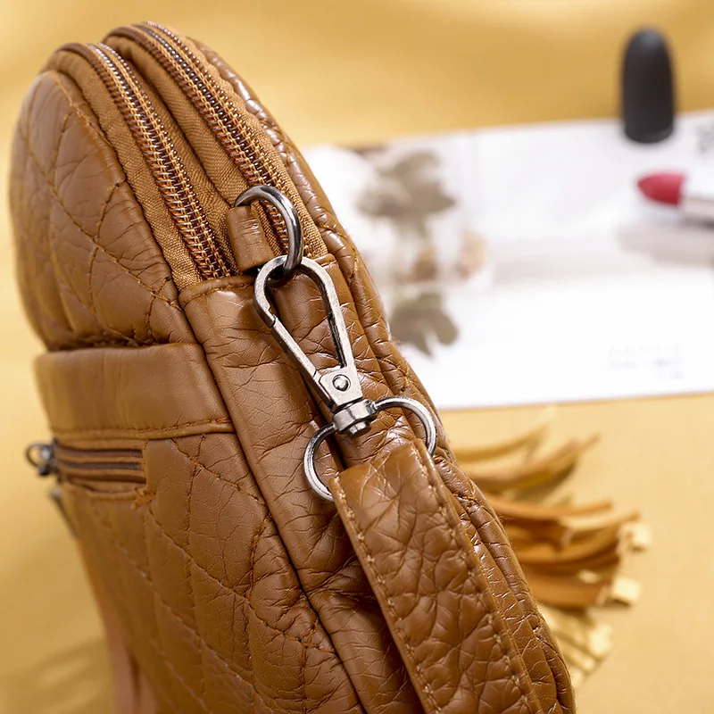 Высококачественная женская сумка через плечо из искусственной кожи мессенджер в