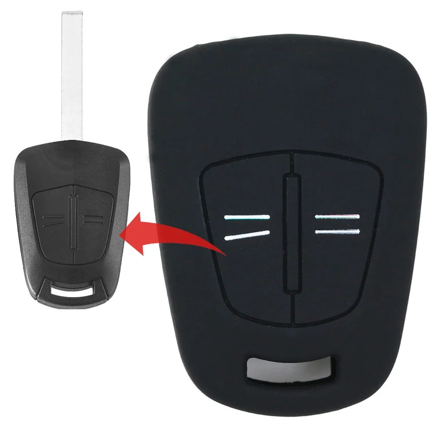 Чехол для автомобильного ключа с 2 кнопками Vauxhall Opel Astra H Corsa D Zafira B чехол защитой от