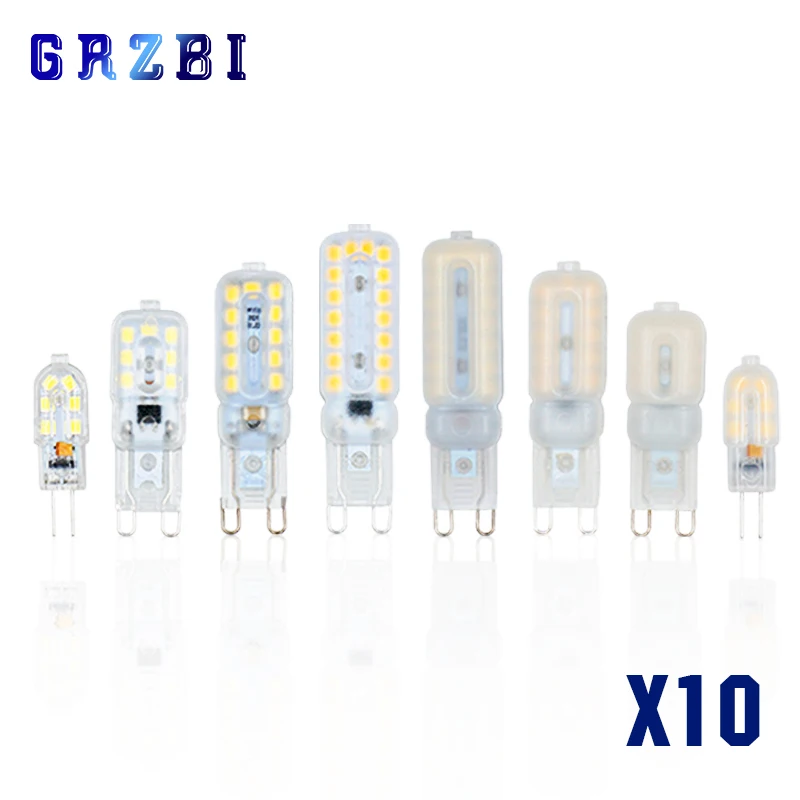 

10pcs/lot G4 G9 LED Lamp 3W 5W AC 220V DC 12V LED Bulb SMD2835 Spotlight Chandelier High Quality Lighting Replace Halogen Lamps