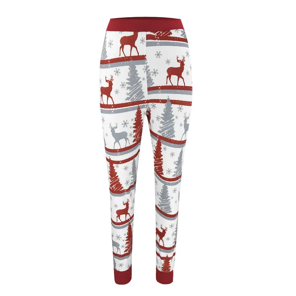 Рождественские пижамы для всей семьи комплекты забавные рождественские топы с