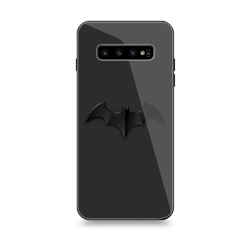 Чехол для телефона Стекло для samsung A10 A20 A30 A40 A50 A60 A70 S7 край S8 S9 S10 плюс Чехол Marvel Бэтмен логотип