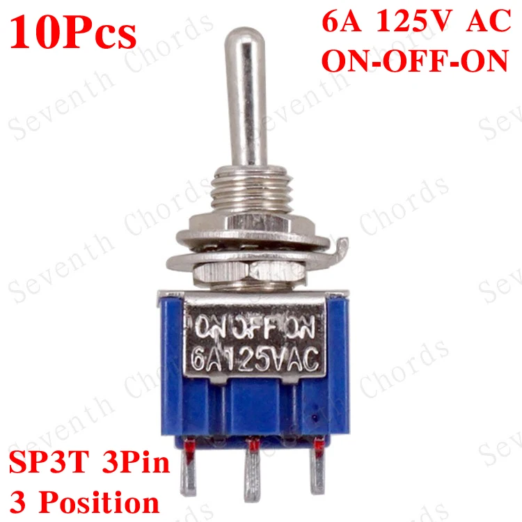 10 шт. Электрогитары бас 3 Way Mini позиционный переключатель переключатели 6 Pin