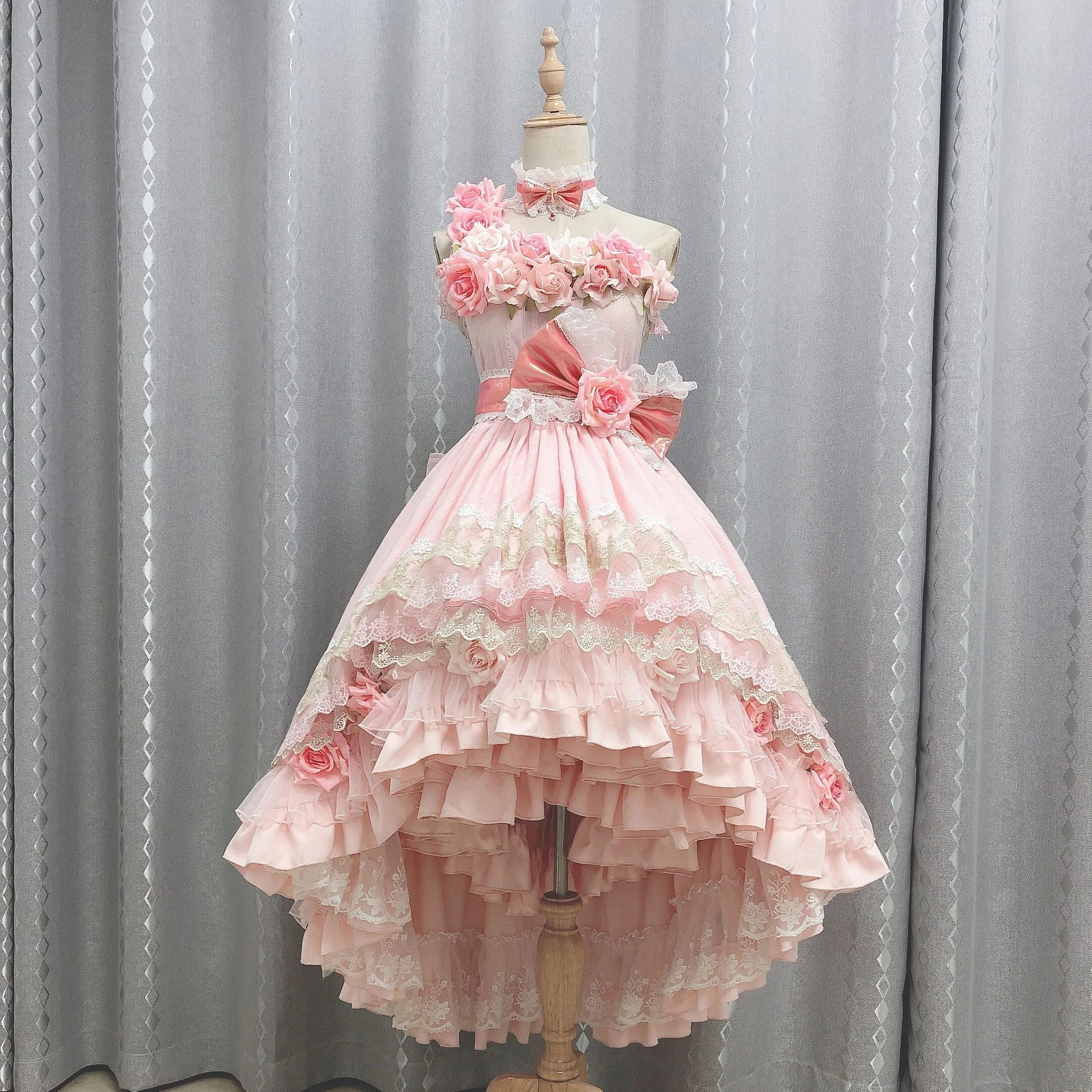 

[Customized] Anime Be A Princess Someday Siya Pink Lolita Dress Party Uniform Cosplay Costume Halloween Women Free Shipping 2021