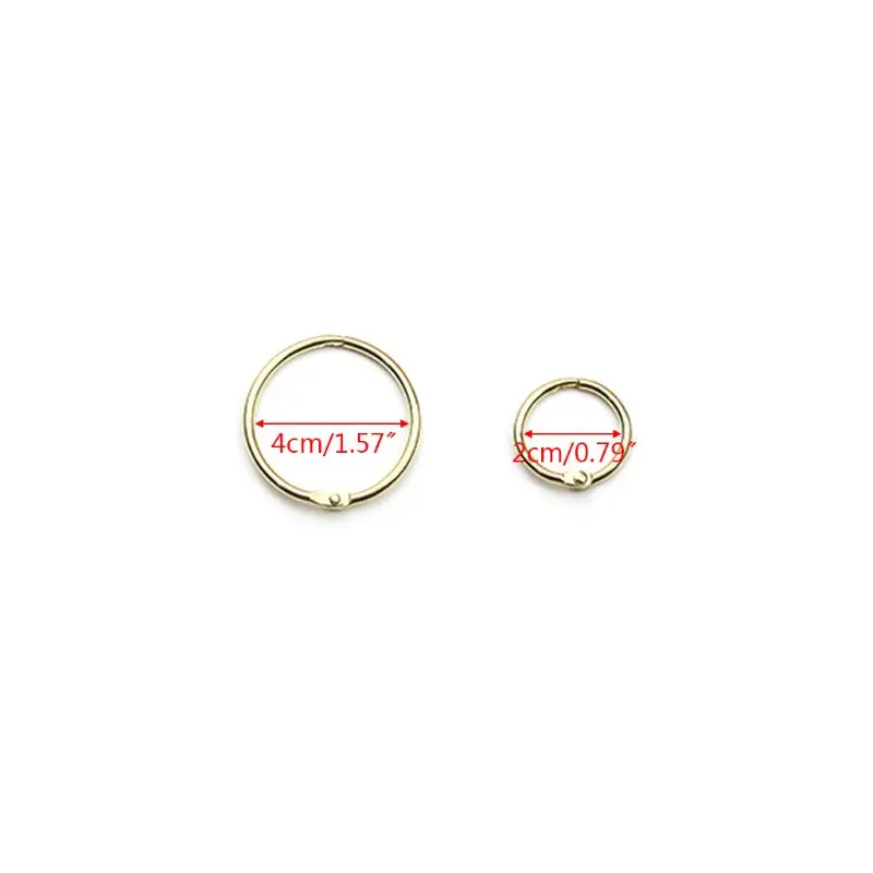 10 шт. металлические откидные кольца переплеты для книг в виде листьев скрапбук DIY