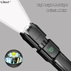 Мощный фонарик светодиодный портативный фонарик для охоты тактический фонарик USB перезарядка 3 режима наружного освещения прожектор дальнего действия