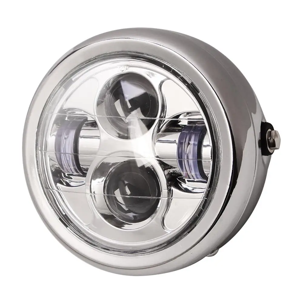 Мотоциклетная светодиодная фара с проекцией 6 5 дюйма в стиле ретро для кафе