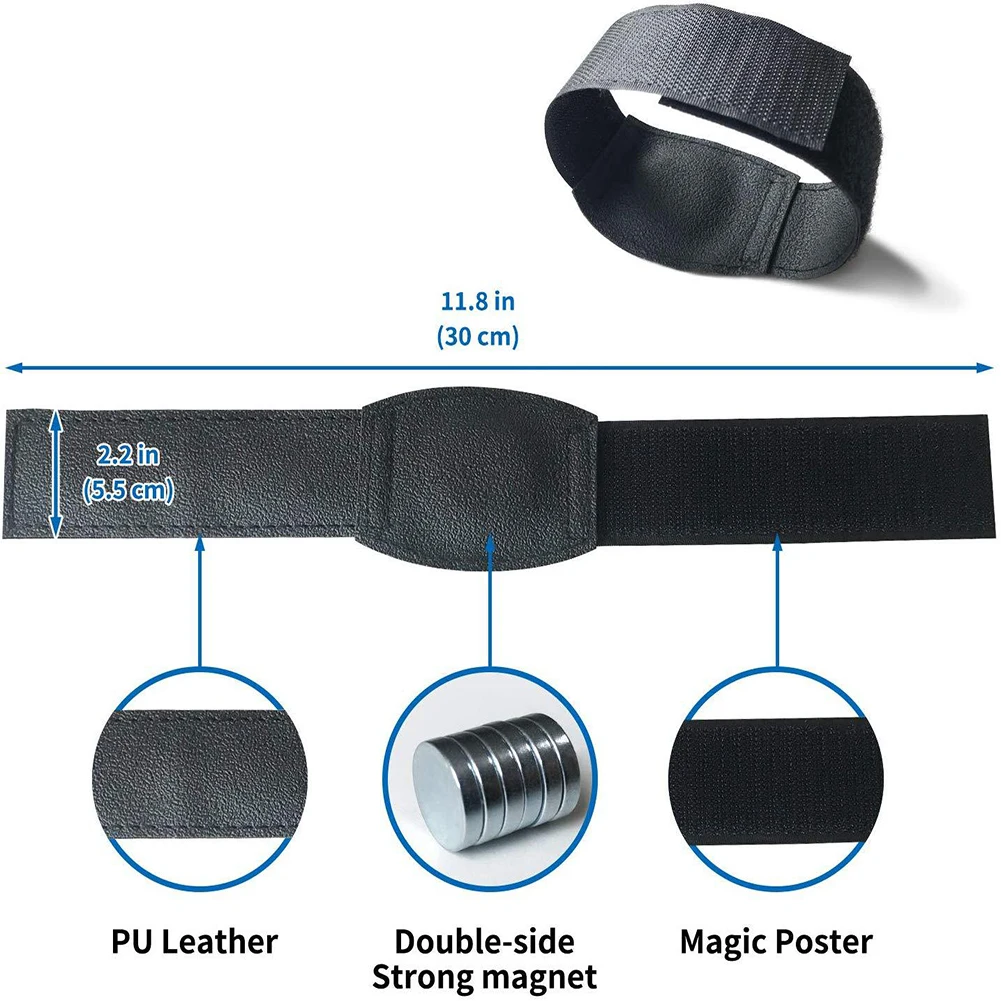 

Accessory Easy Stick PU Leather Golf Cart Railing Adjustable Durable Attachment Holder GPS Strong Magnetic Rangefinder Strap Bar