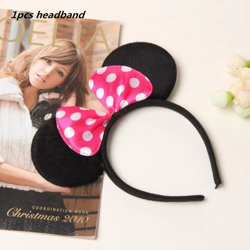 1pcs headband 20 шт./партия Минни тема Микки бумажные салфетки для вечеринки с днем рождения товары для вечеринок Минни бумажные полотенца для салфеток сувениры 33*33 см - Цвет: 1pcs headband