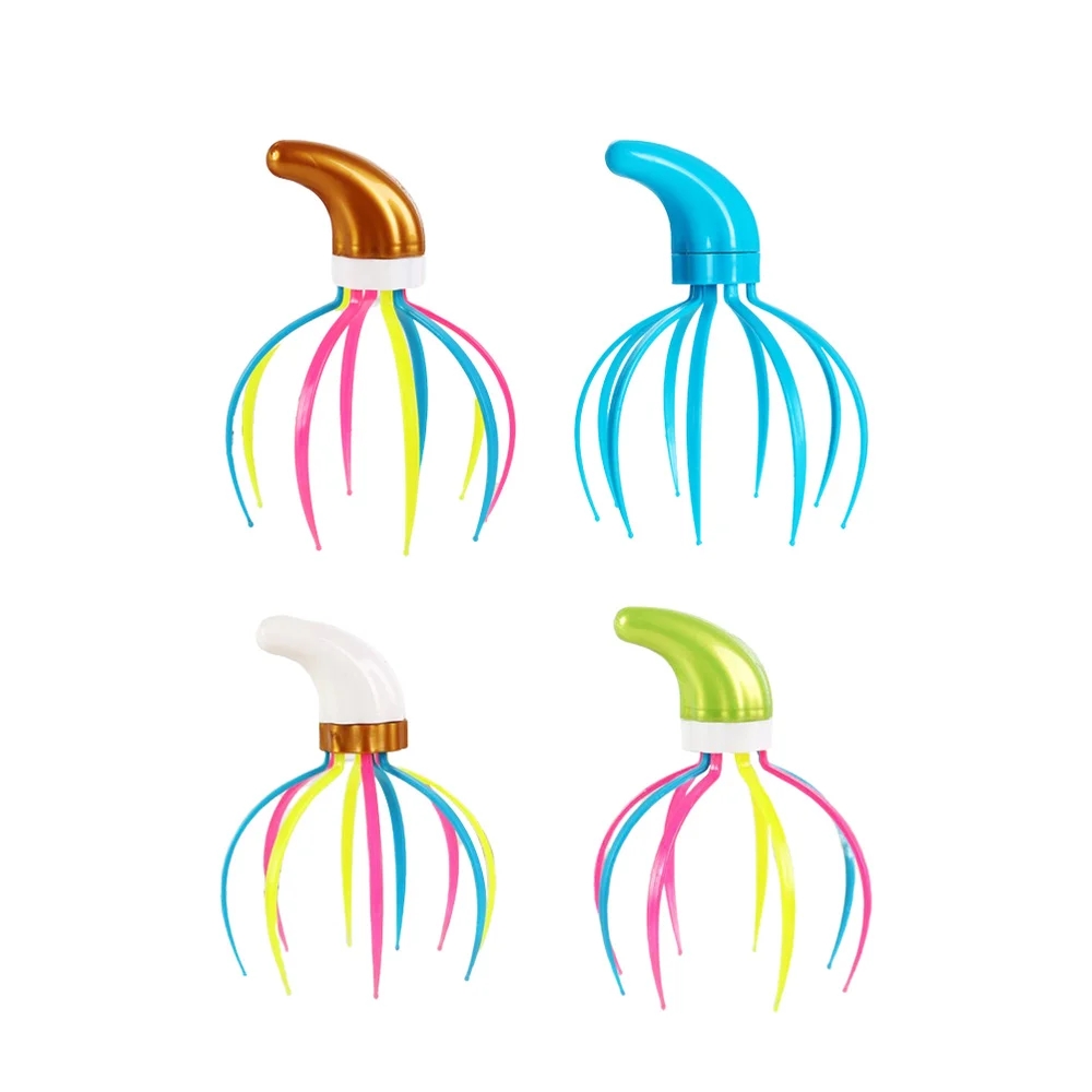 

4Pcs Portable Multifunctional Head Claw Massager Scalp Tool Handheld Massager (Random Color)
