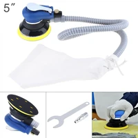 5 inch 10000rpm self vacuuming pneumatic tools air sander machine with 1m air tube and 6 hole matte sanding pad for polishing