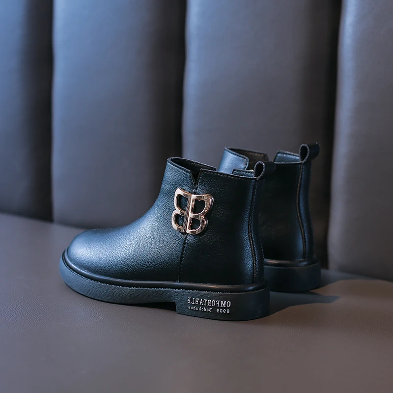 Bakkotie/Новинка 2019 года Зимние ботильоны на молнии для маленьких девочек модная