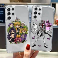 jojos bizarre adventure jojo anime phone case transparent for samsung a 10 21s 31 50 51 52 12 71 s note 10 20 21 fe plus ultra