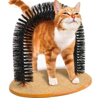 pet products arch cat self groomer with round fleece base dog toy brush scratcher for pets scratching devices cat supplies
