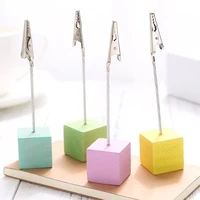 5pcs table name place card holder memo clip holder stand note holder pictures card paper menu clip colorful