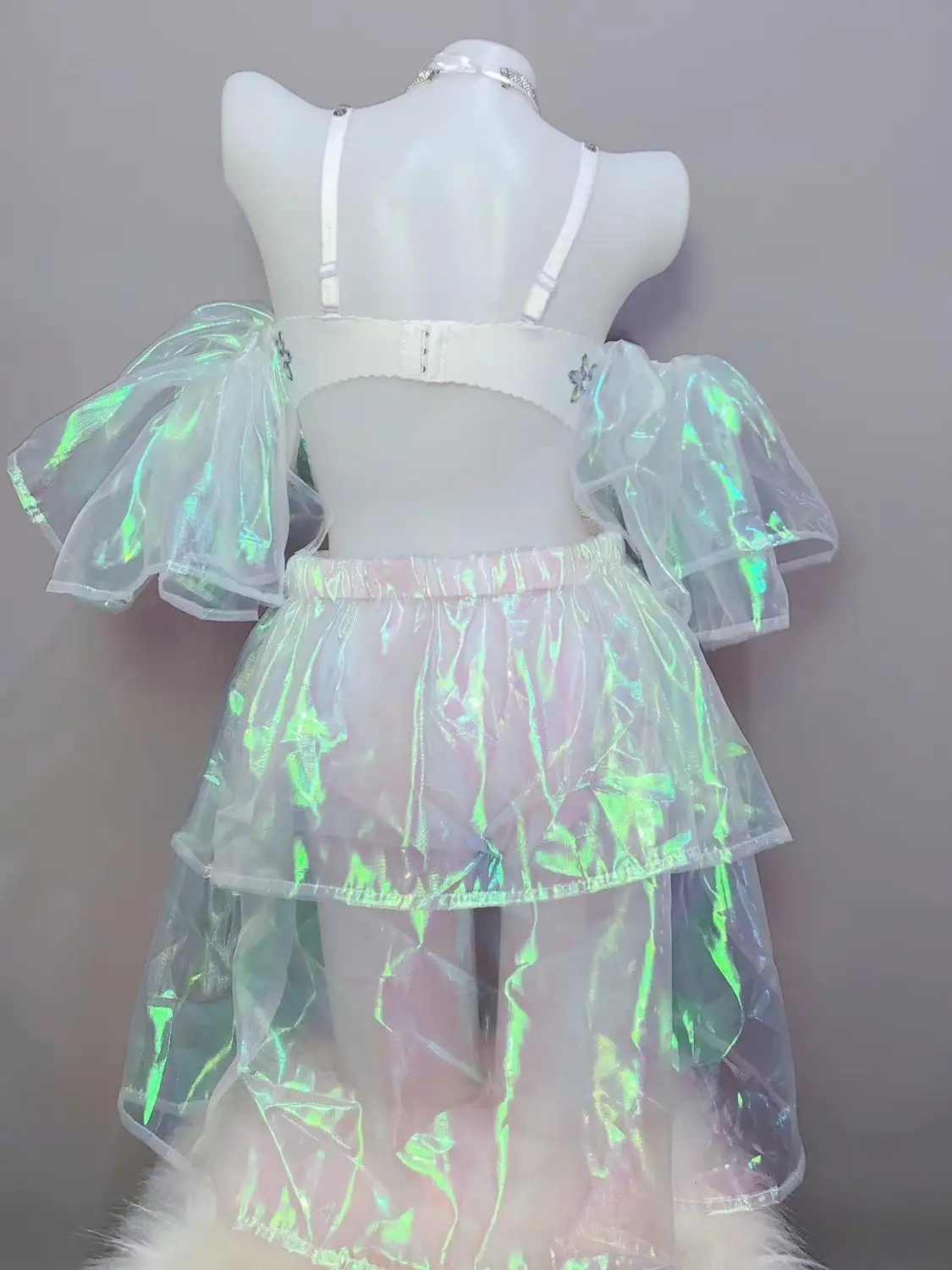 Комплект бикини Гренадин Блестящий Стразы сексуальный ночной клуб DJ женские