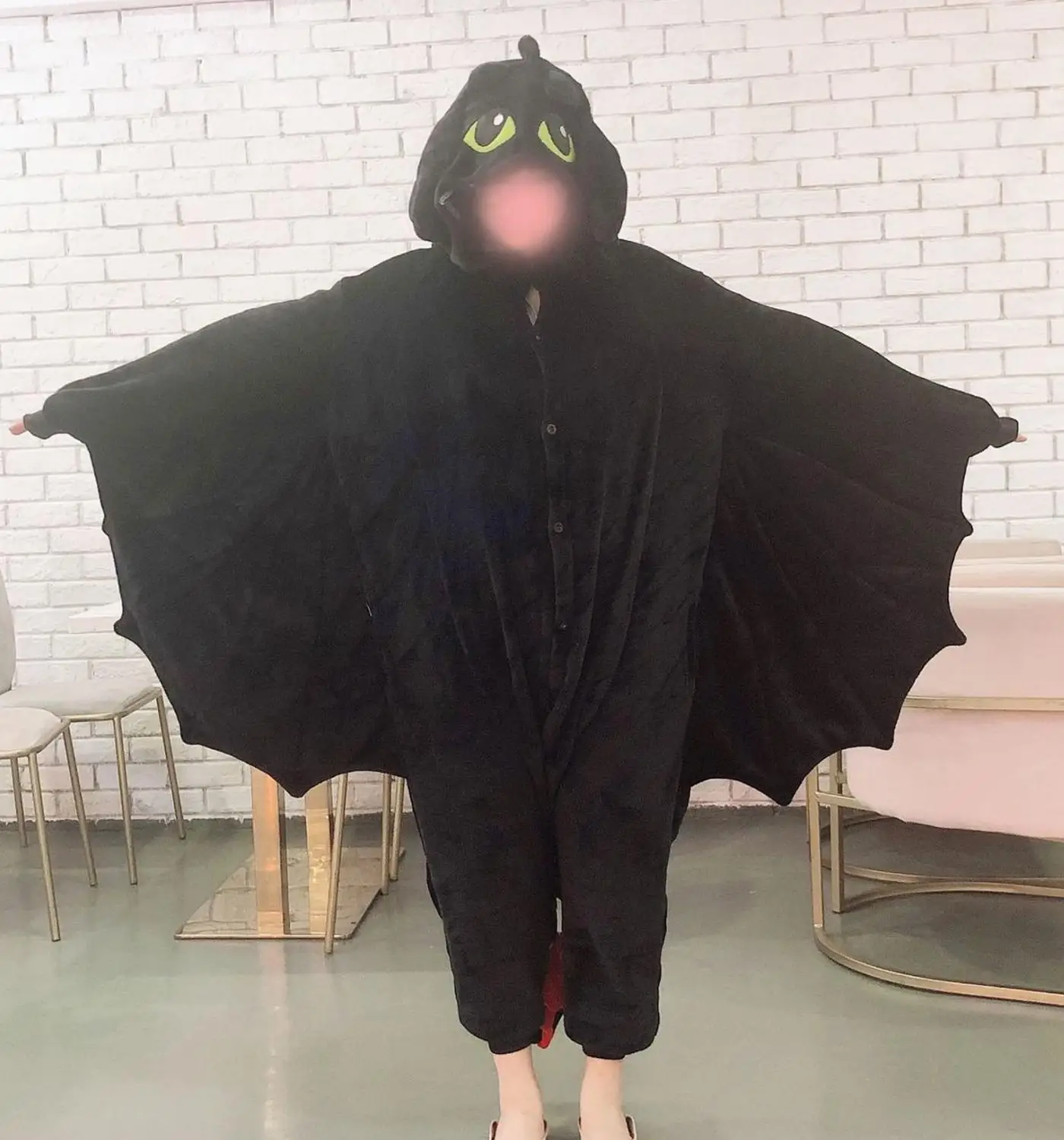 Кигуруми с беззубиком Комбинезоны для взрослых зимняя одежда сна рисунком из