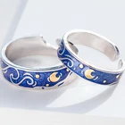 Кольцо с открытым пламенем и звездным небом Ван Гога романтические парные ювелирные изделия кольцо Женские Ювелирные изделия Подарки