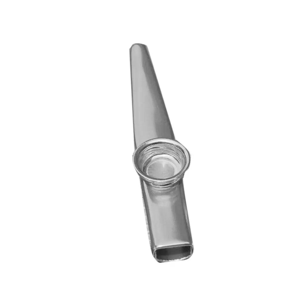 Серебристый Металлические Kazoos Музыкальные инструменты флейты диафрагмы рот Kazoos Музыкальные инструменты хороший компаньон для гитары - Цвет: Серебристый