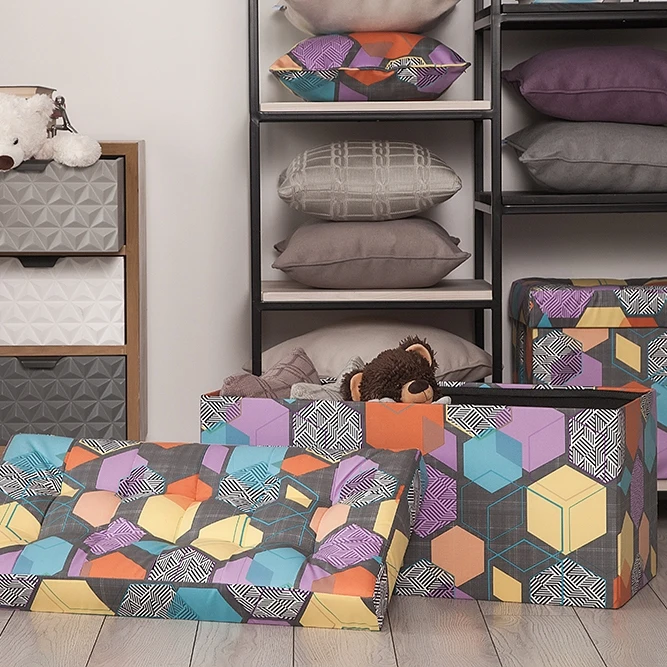 Пуф банкетка складной большой Дели Delicatex многоцветный ящик для хранения детских