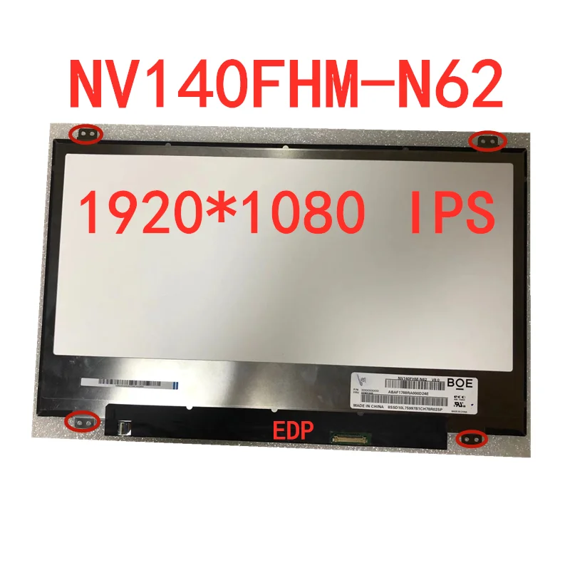 14 0 дюймовый ЖК экран для ноутбука BOE NV140FHM N62 V8.0 00NY446 светодиодный дисплей Панель