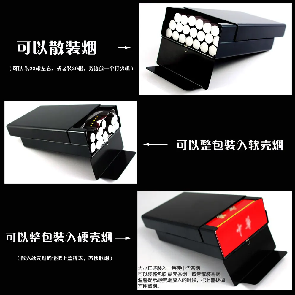 

Creative Gift Of Cigarette Box Lettering Ultra-thin Men's Laser Micro Engraving Trend Cool Dragon And Skull