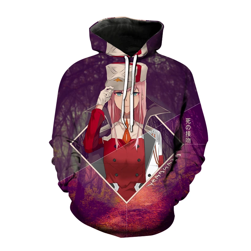

New Fashion Hoodies Darling In The Franxx 3D Print Men Women Casual Sweatshirts Hoodie Anime Harajuku Hip Hop Pullover Tops Coat