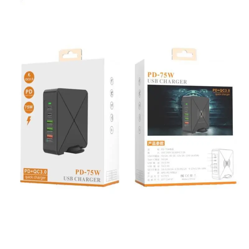 SEC 5-станция зарядного устройства с портом USB HUB дисплея СИД Мульти док-станция для