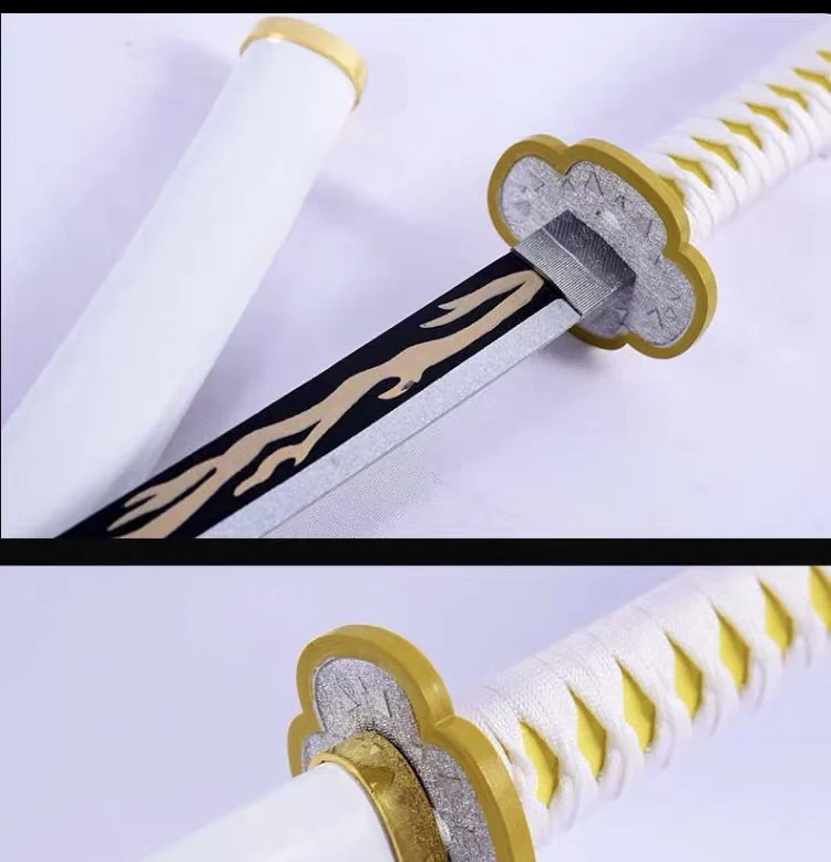 

Kimetsu no Yaiba Character Agatsuma Zenitsu 1:1Wooden weapon cosplay Props