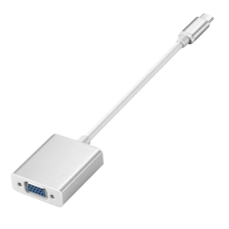 Usb C 3 1 Type к Vga монитору проектор видеокабель конвертер адаптер Hd серебристый |