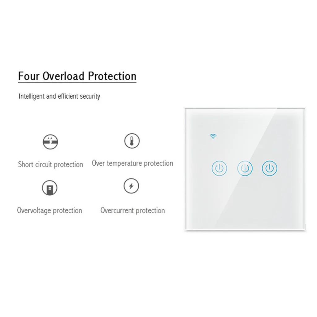 Умный выключатель wi-fi с тремя кнопками умные светильники для Alexa Google Home голосовое