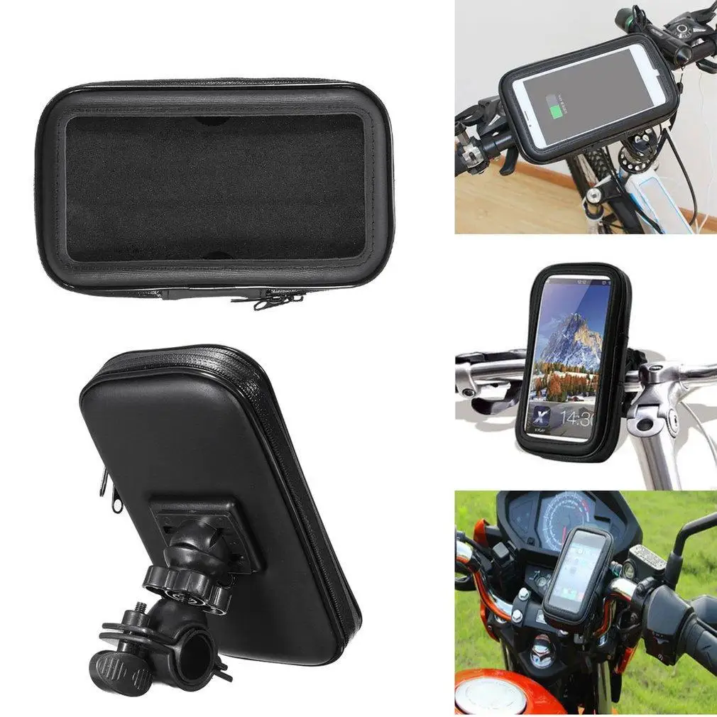 Bicycle Motorcycle Handlebar Mount Case Waterproof Phone Holder 5-Inch GPS KM | Автомобили и мотоциклы