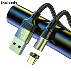 Магнитный кабель Twitch T01 Micro USB, для быстрой зарядки Samsung J7 Redmi Note 5 Pro мобильный телефон, кабель USB Micro USB, магнитное зарядное устройство